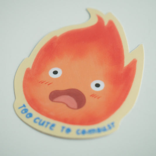 Too Cute To Combust Die Cut Sticker