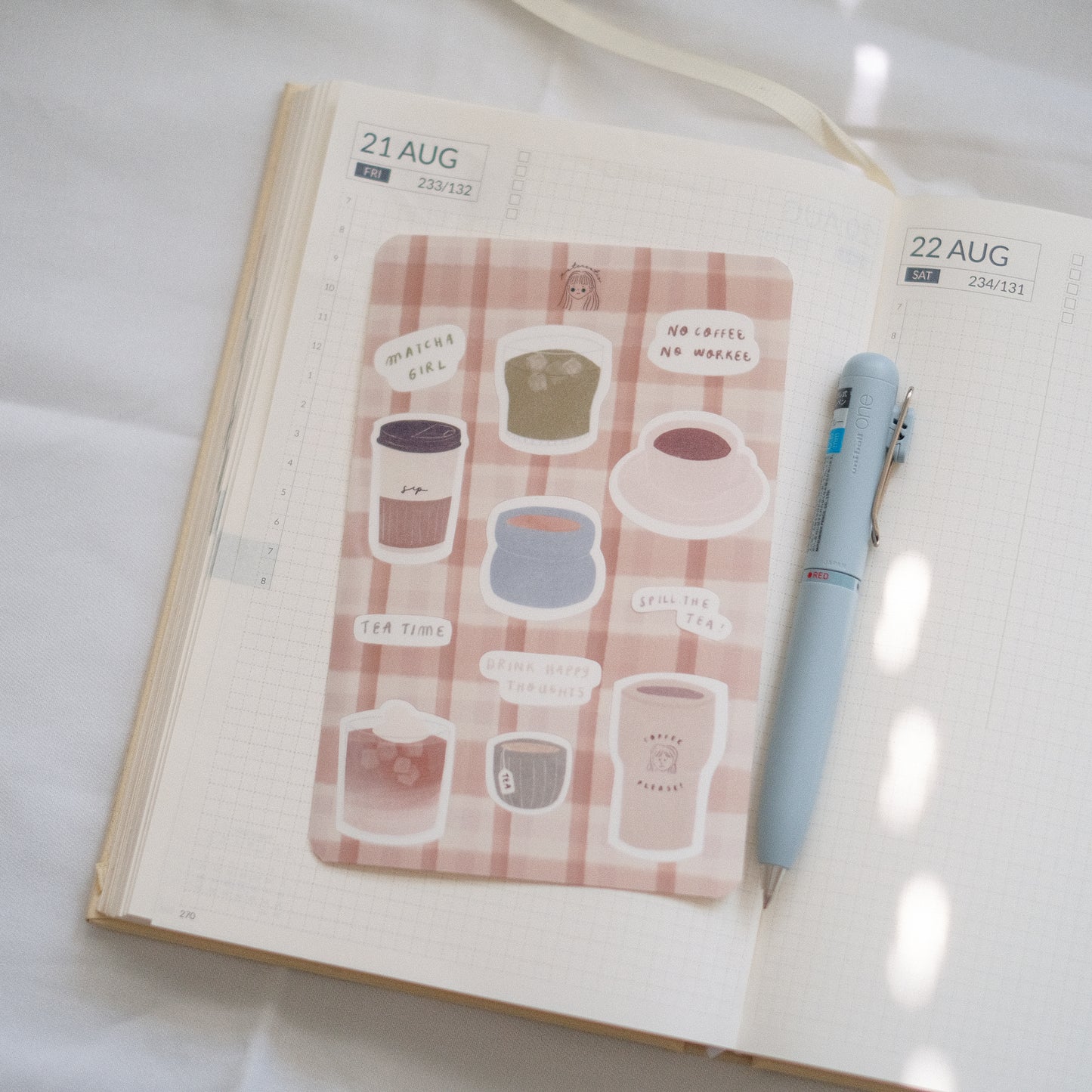 Cozy Coffee & Tea Sticker Sheet