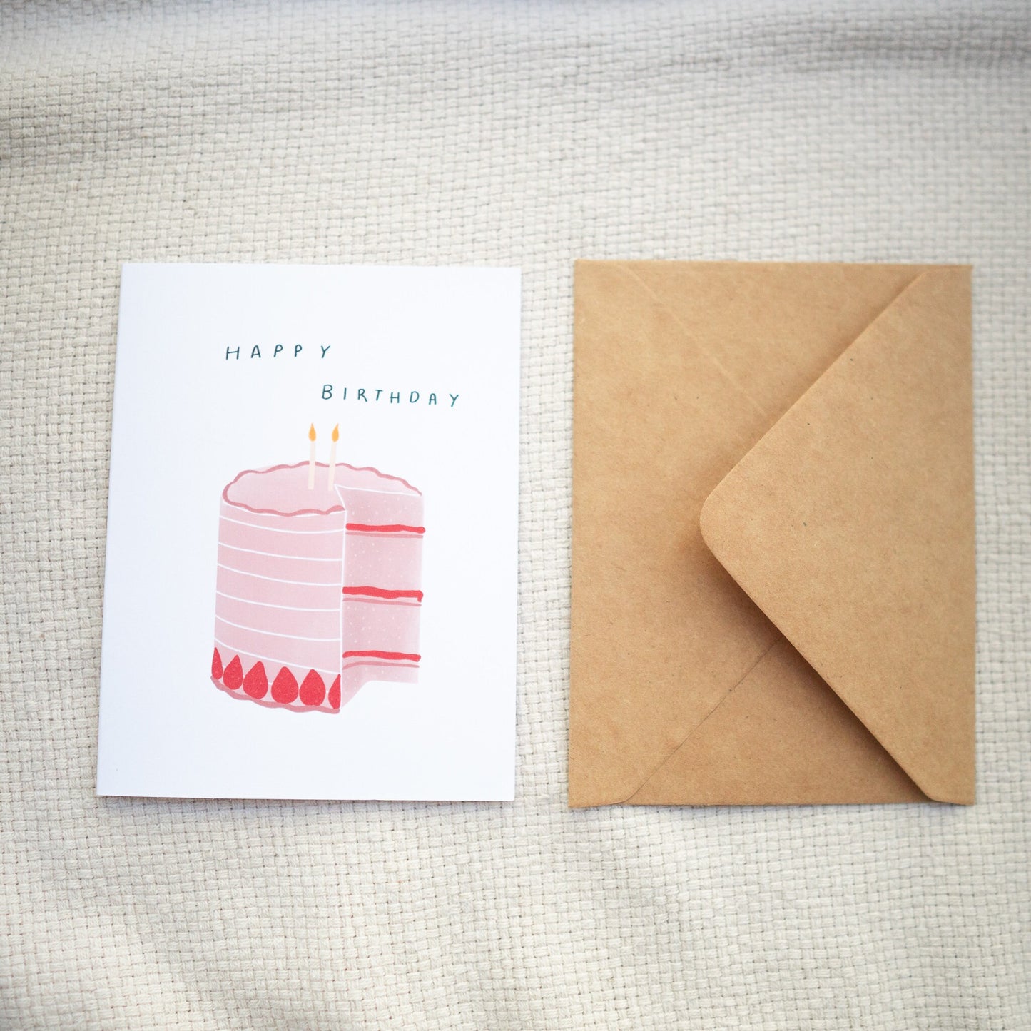 Happy Birthday Cake Greeting Card