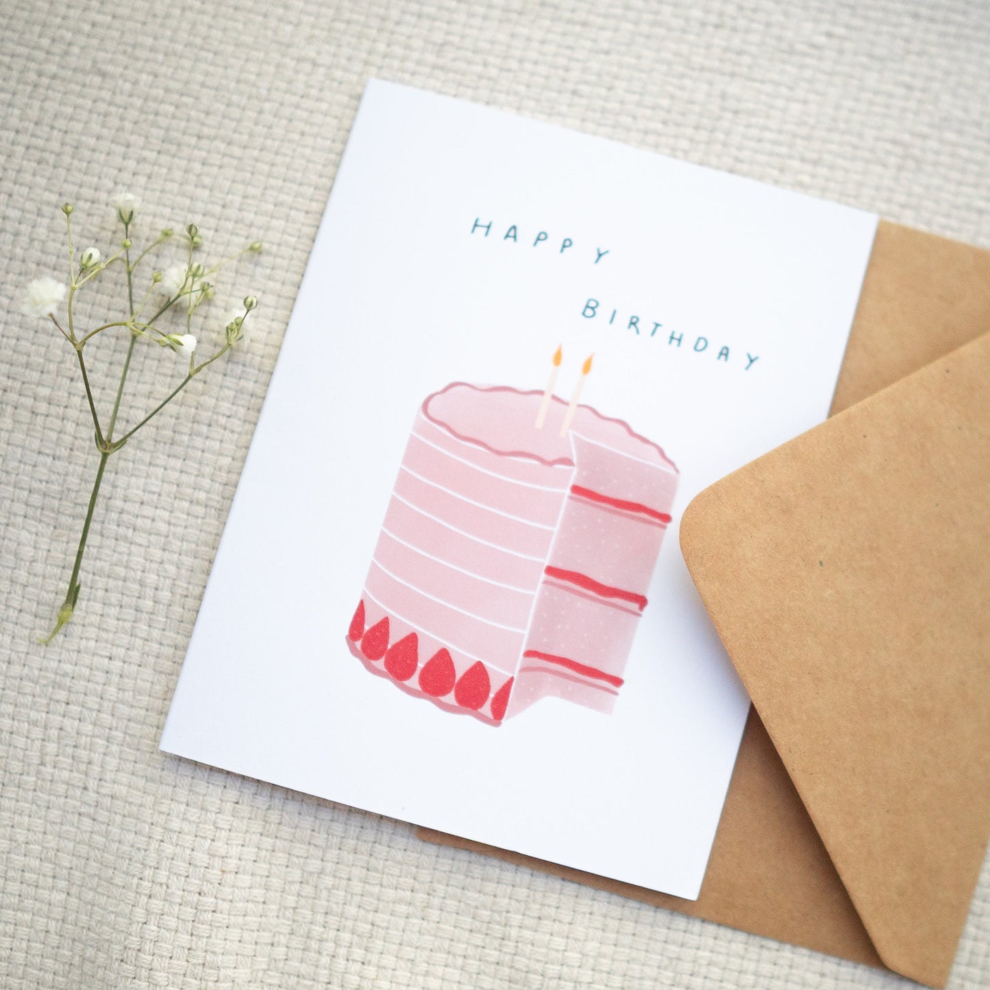 Happy Birthday Cake Greeting Card