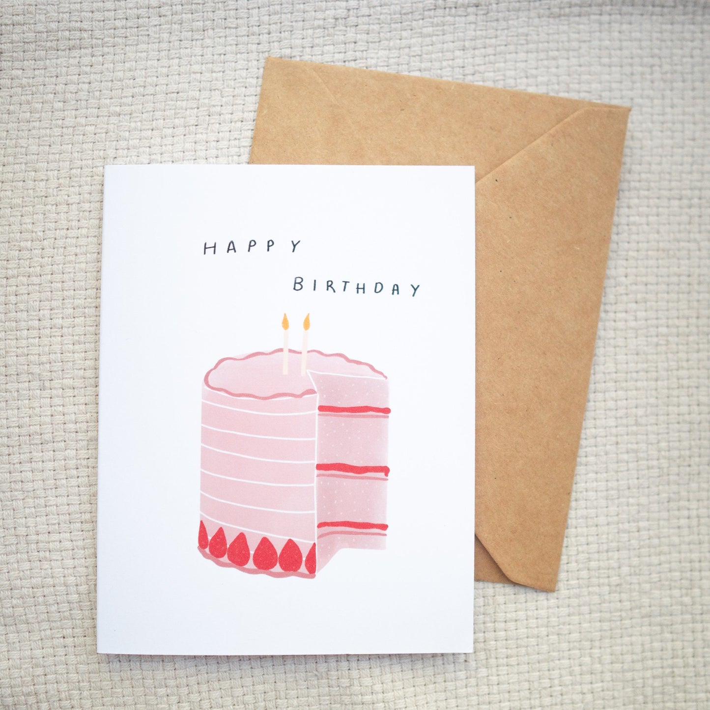 Happy Birthday Cake Greeting Card