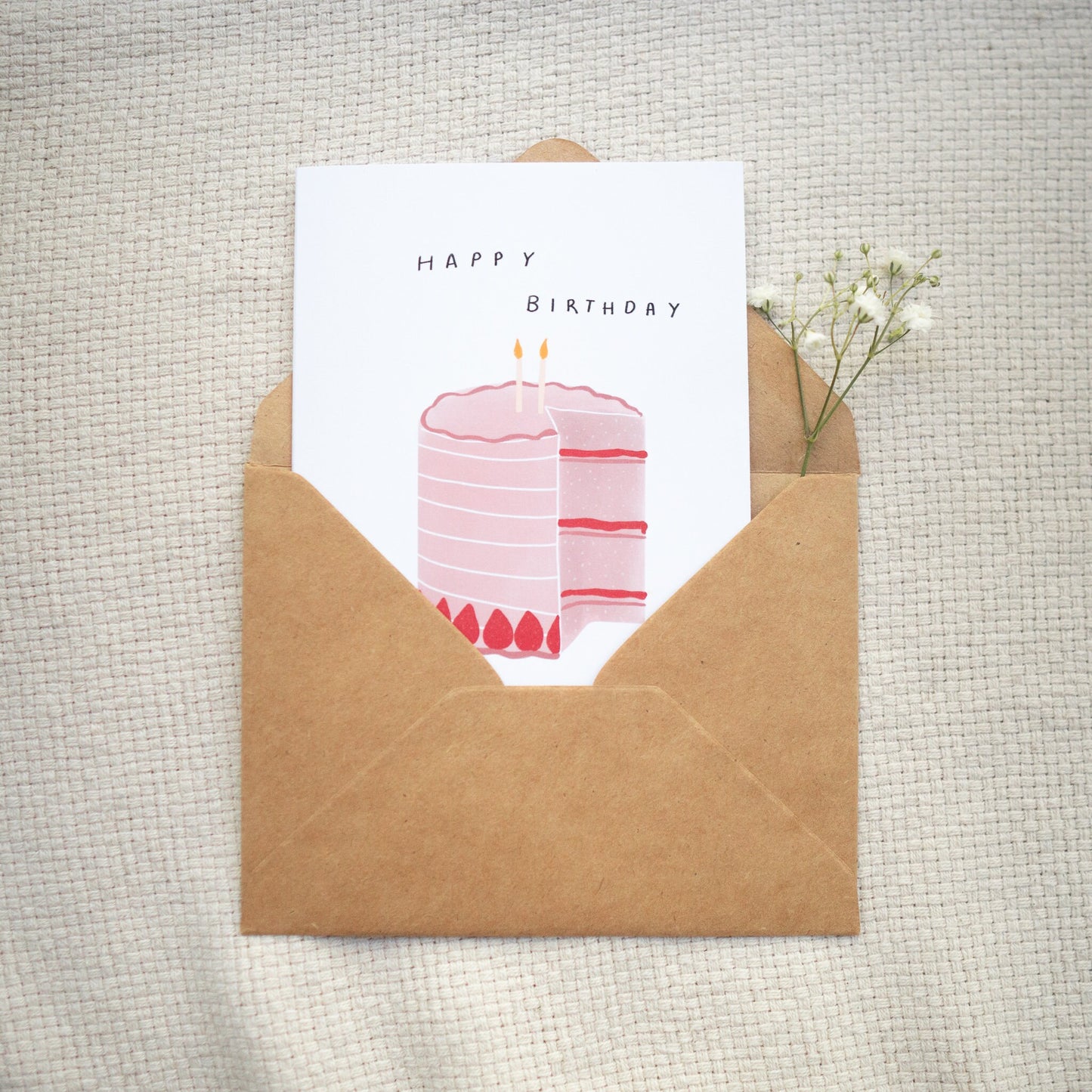 Happy Birthday Cake Greeting Card