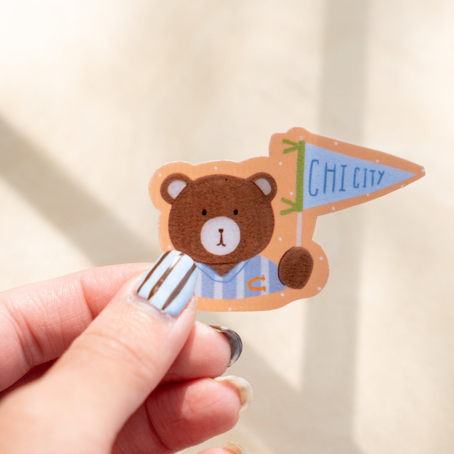 Chi City Bear Die Cut Sticker