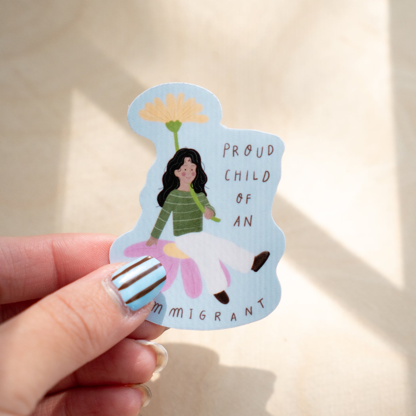 Proud Immigrant Child Die Cut Sticker