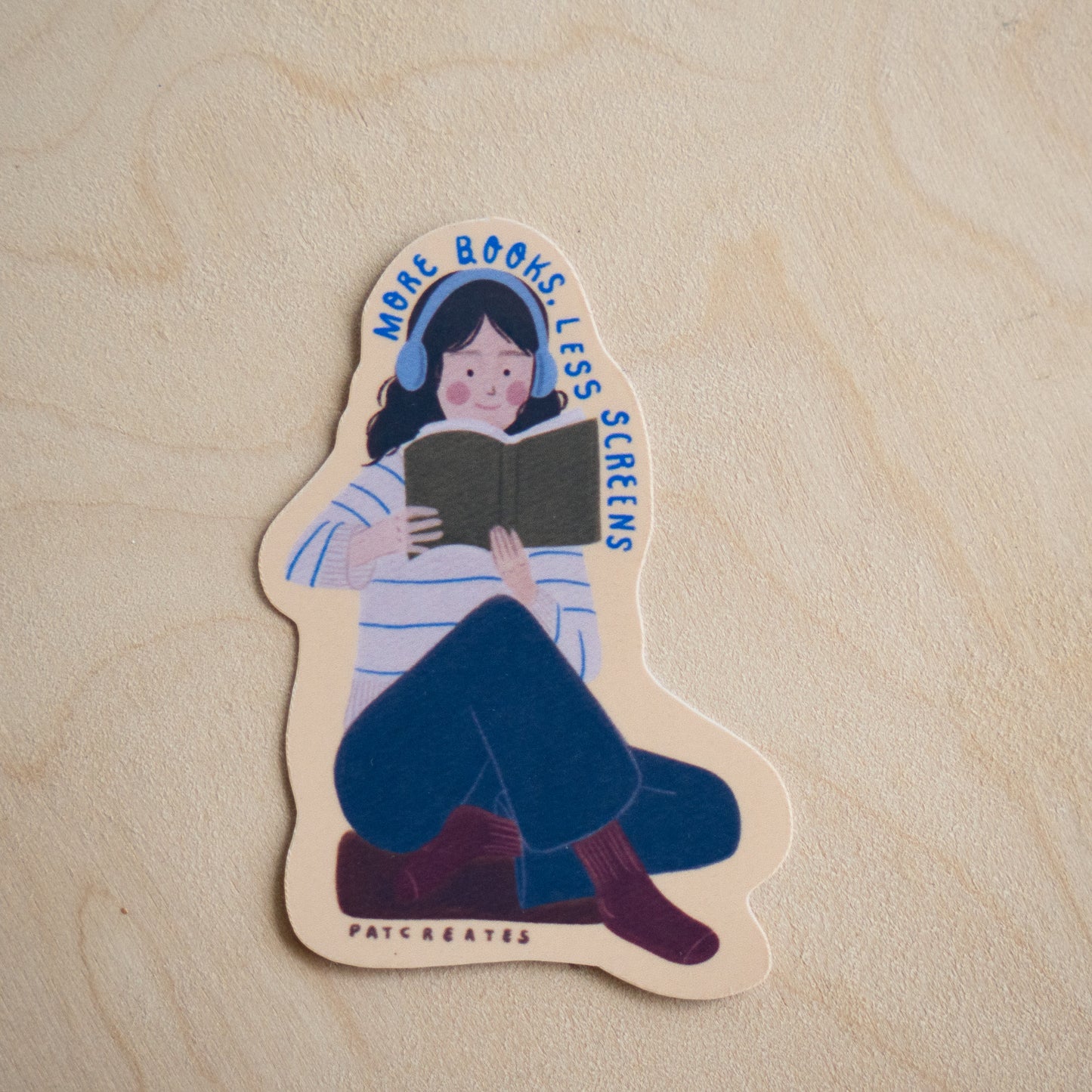 Book Girl Sticker Sheet