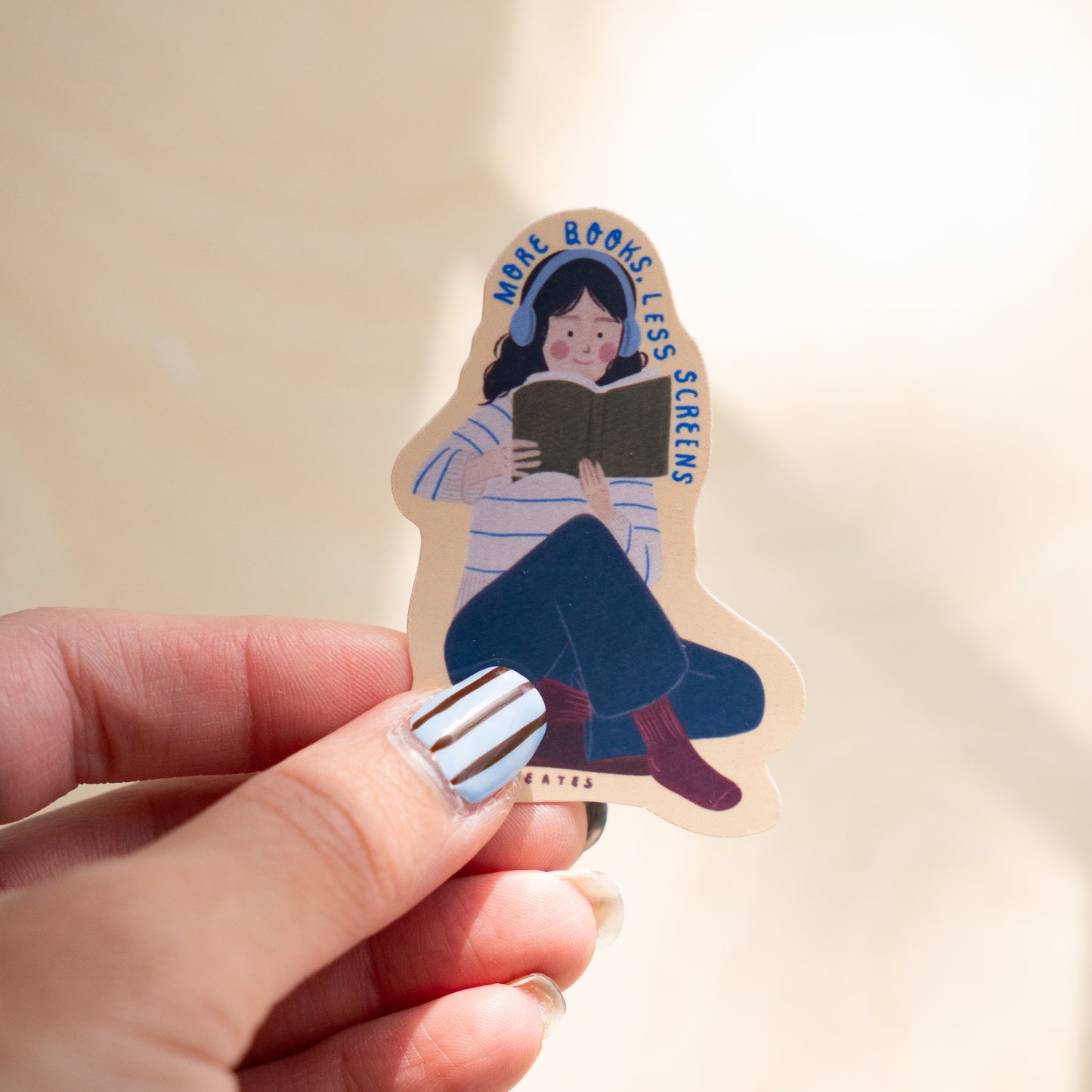 Book Girl Sticker Sheet