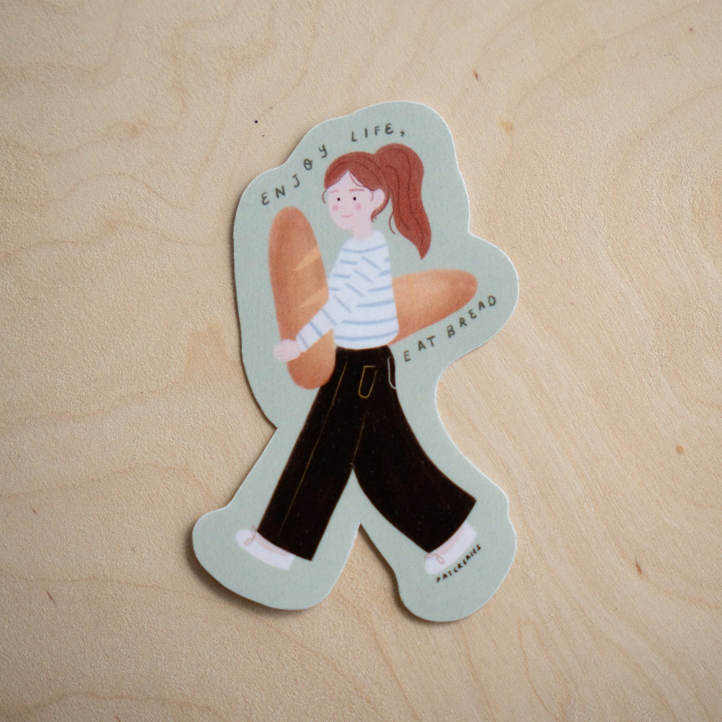 Eat Bread Die Cut Sticker