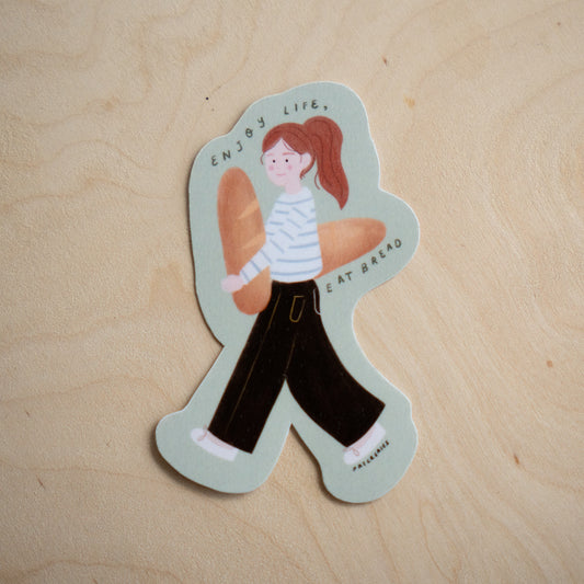 Eat Bread Die Cut Sticker
