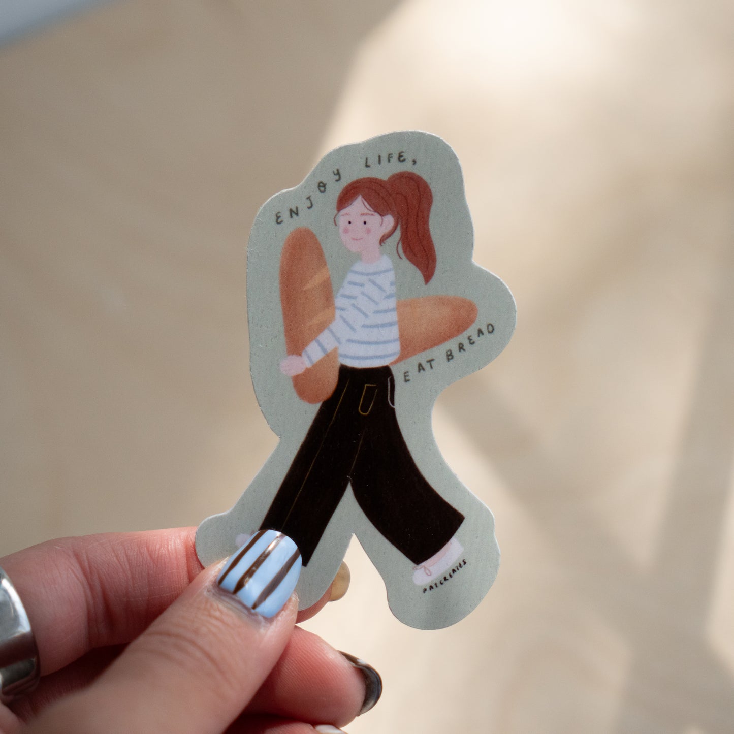 Eat Bread Die Cut Sticker