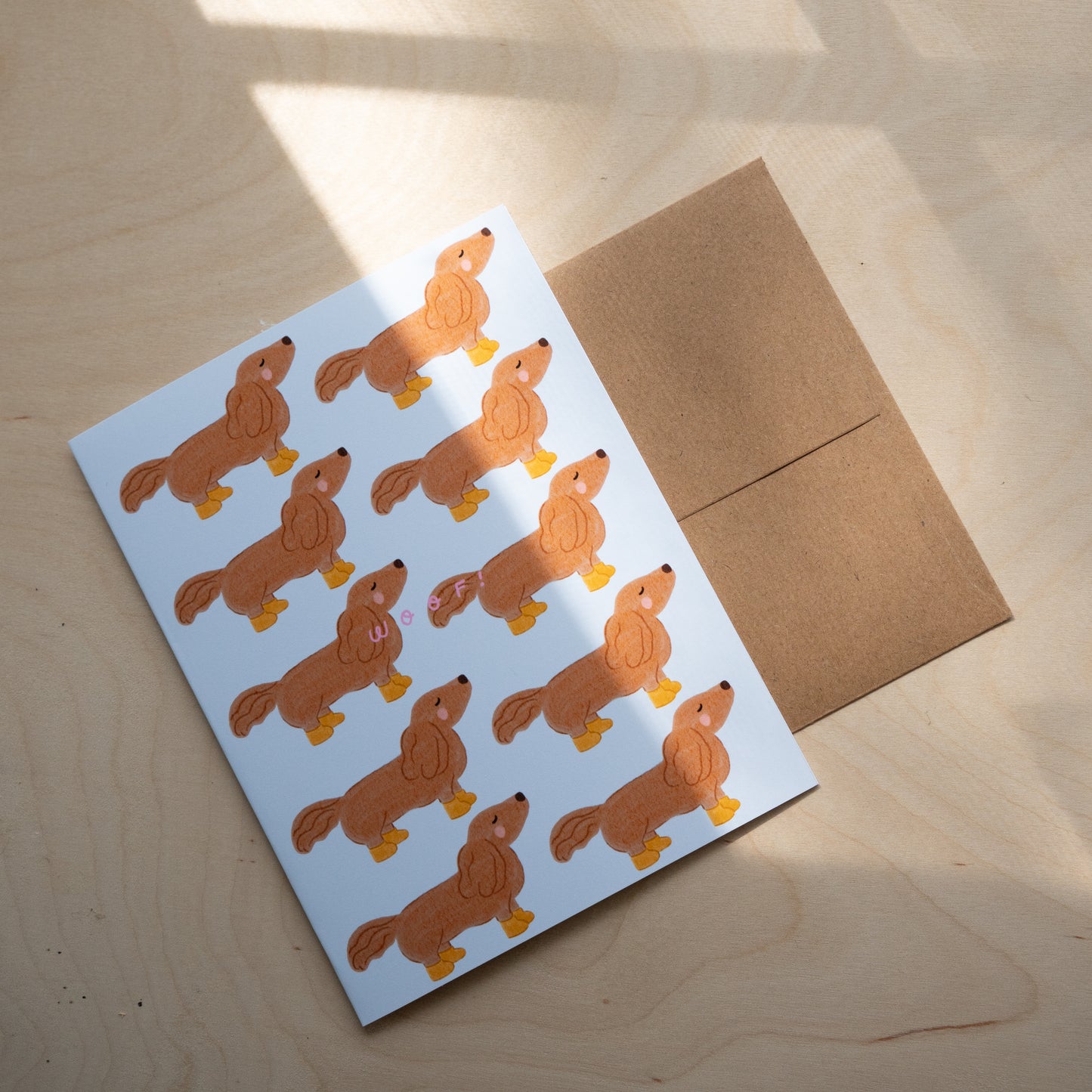 Woof Greeting Card