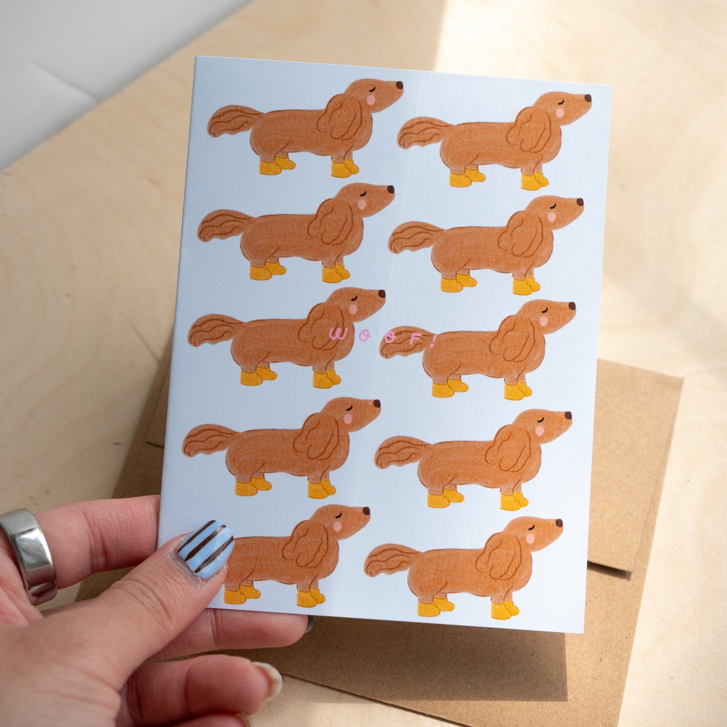 Woof Greeting Card