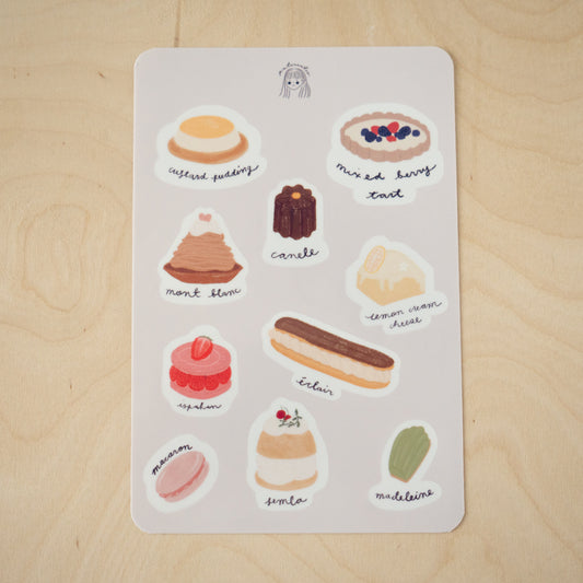 French Pastry Sticker Sheet