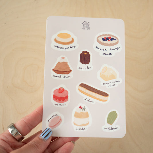 French Pastry Sticker Sheet