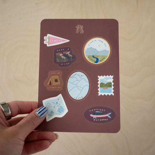 Cozy Outdoor Adventure Sticker Sheet