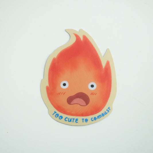 Too Cute To Combust Die Cut Sticker