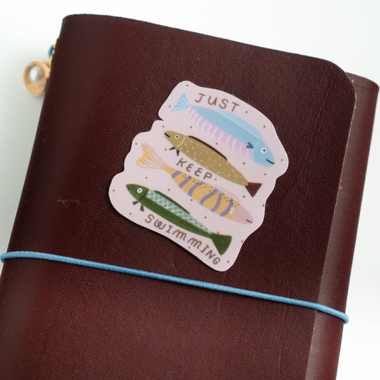 Just Keep Swimming Die Cut Sticker