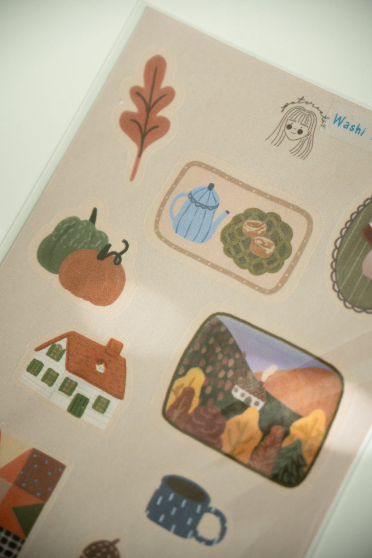 Cozy Autumn Washi Tape Sticker Sheet