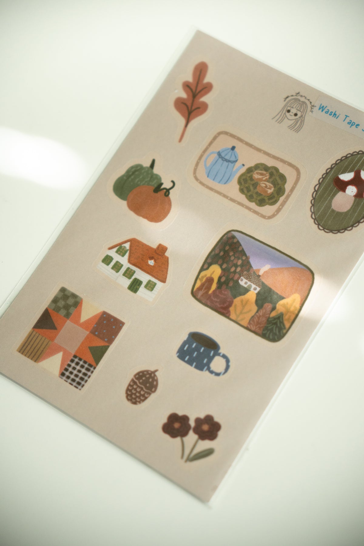Cozy Autumn Washi Tape Sticker Sheet